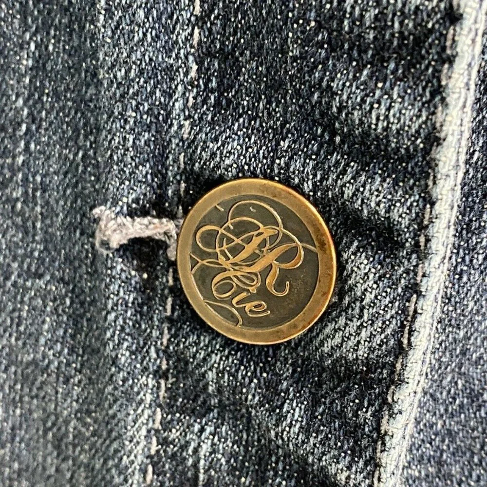American Rag Cie Distressed Cropped Denim Jacket - Picture 8 of 12